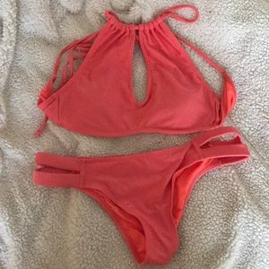 Forever 21 salmon colored bikini